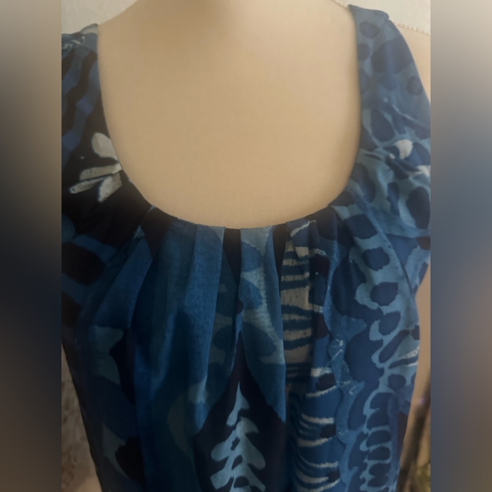 Desigual Blue Vibrant Print Women's Magic Floaty Dress Size 38 Small - Picture 11 of 12